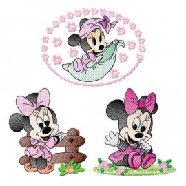 Matrizes de bordado Desenho Animado Minnie e Mickey Mouse